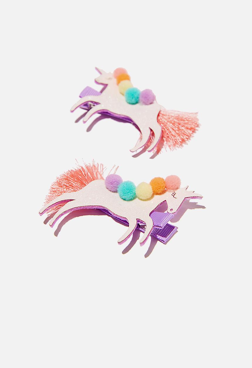 Cotton On - Hair clip  - unicorn sparkles - white