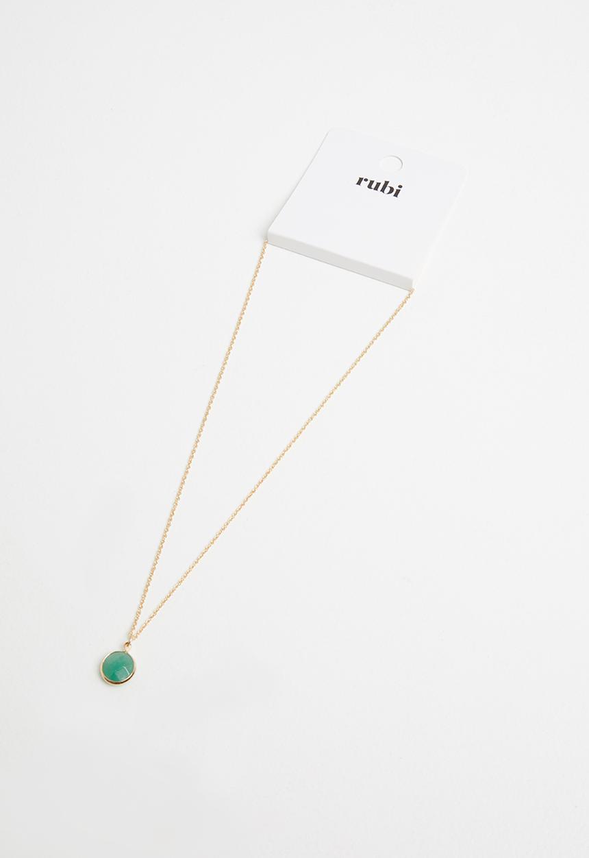 Rubi - Brighter days pendant necklace - gold & green