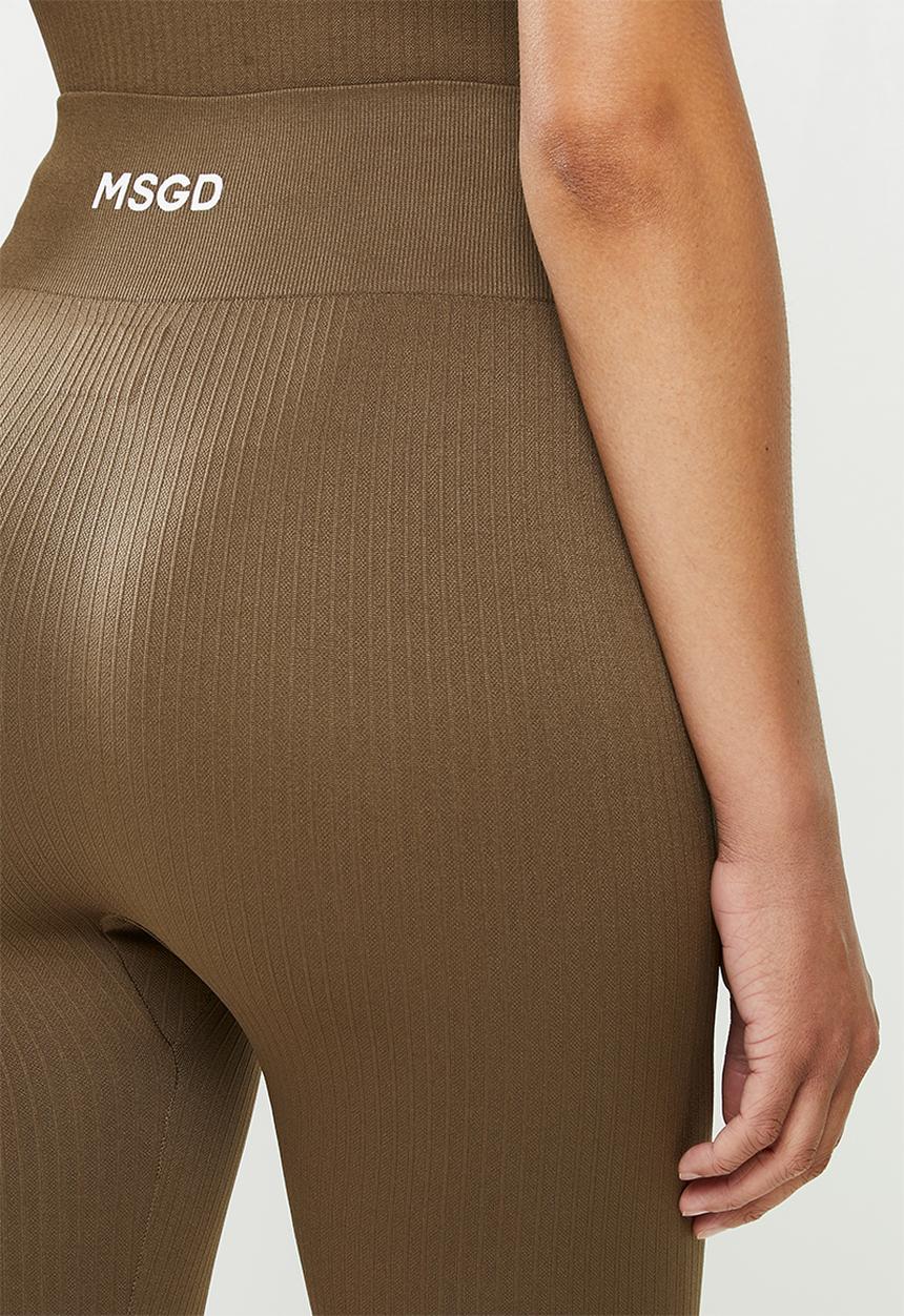 Missguided - Seamless rib legging - taupe