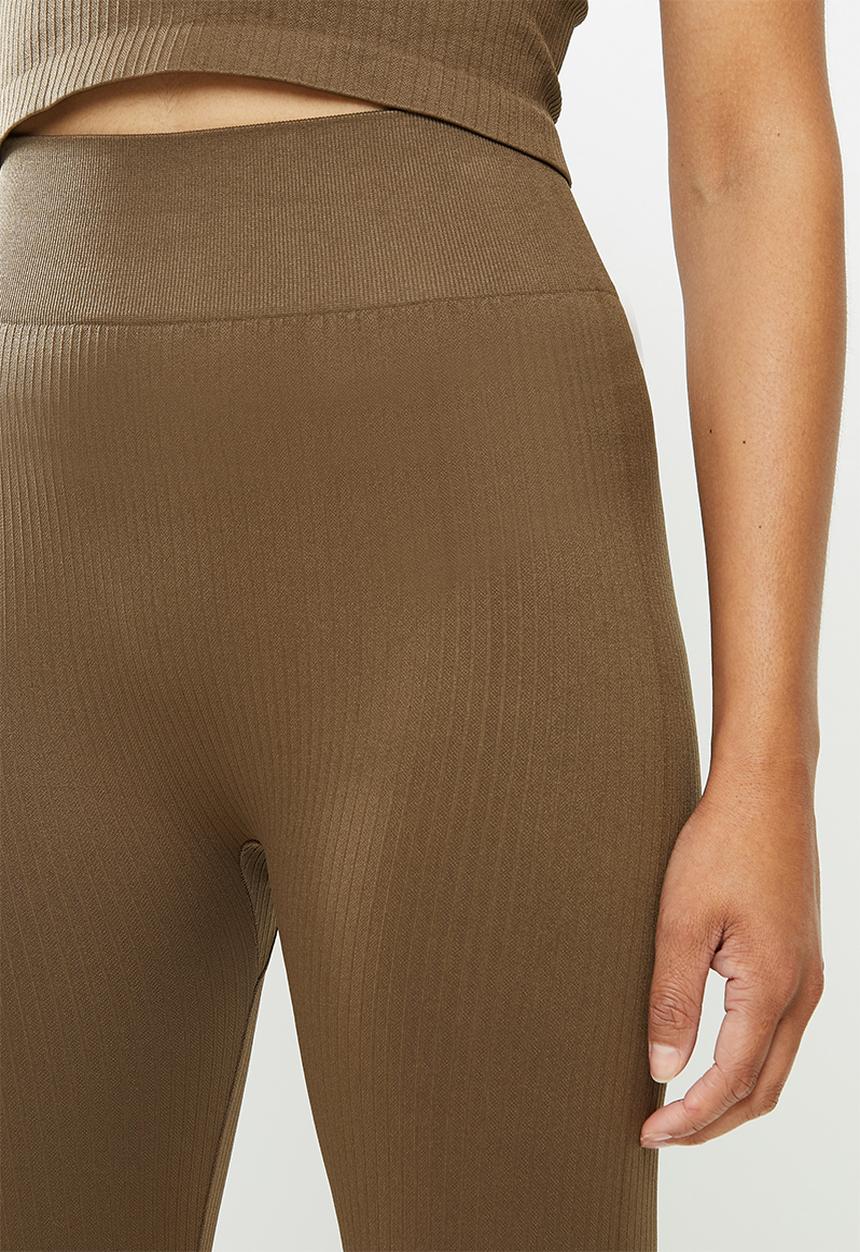 Missguided - Seamless rib legging - taupe