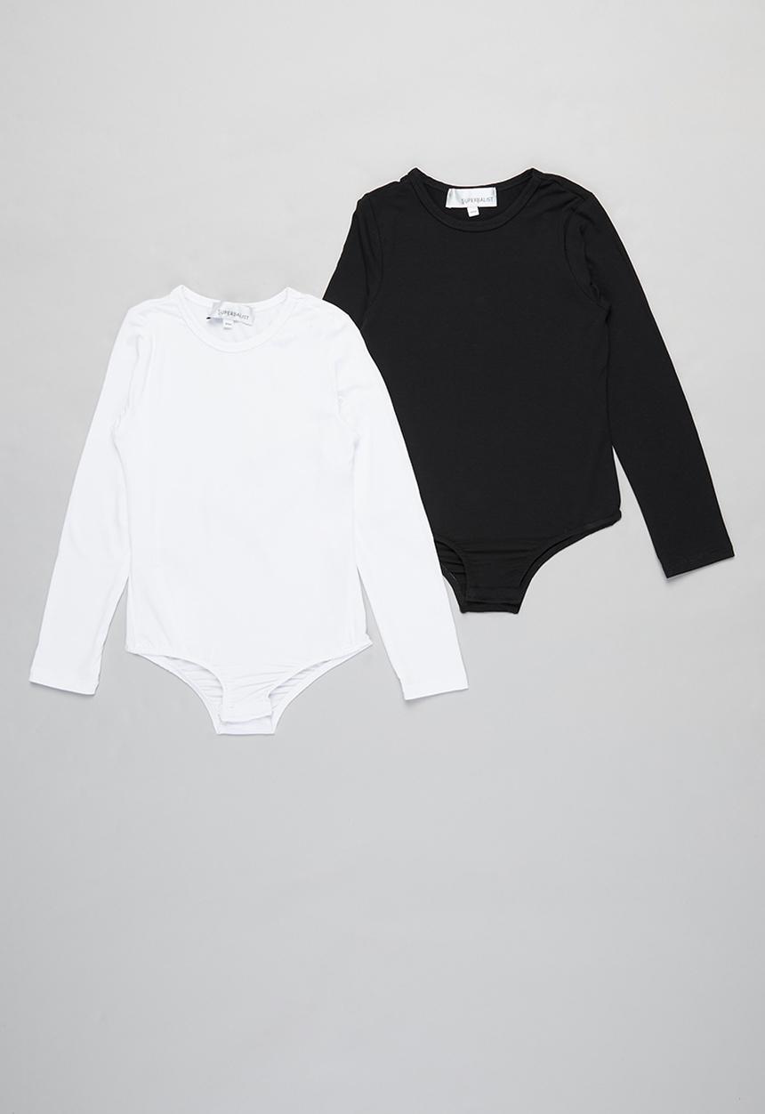 Superbalist - Girls 2 pack bodysuit - black & white 