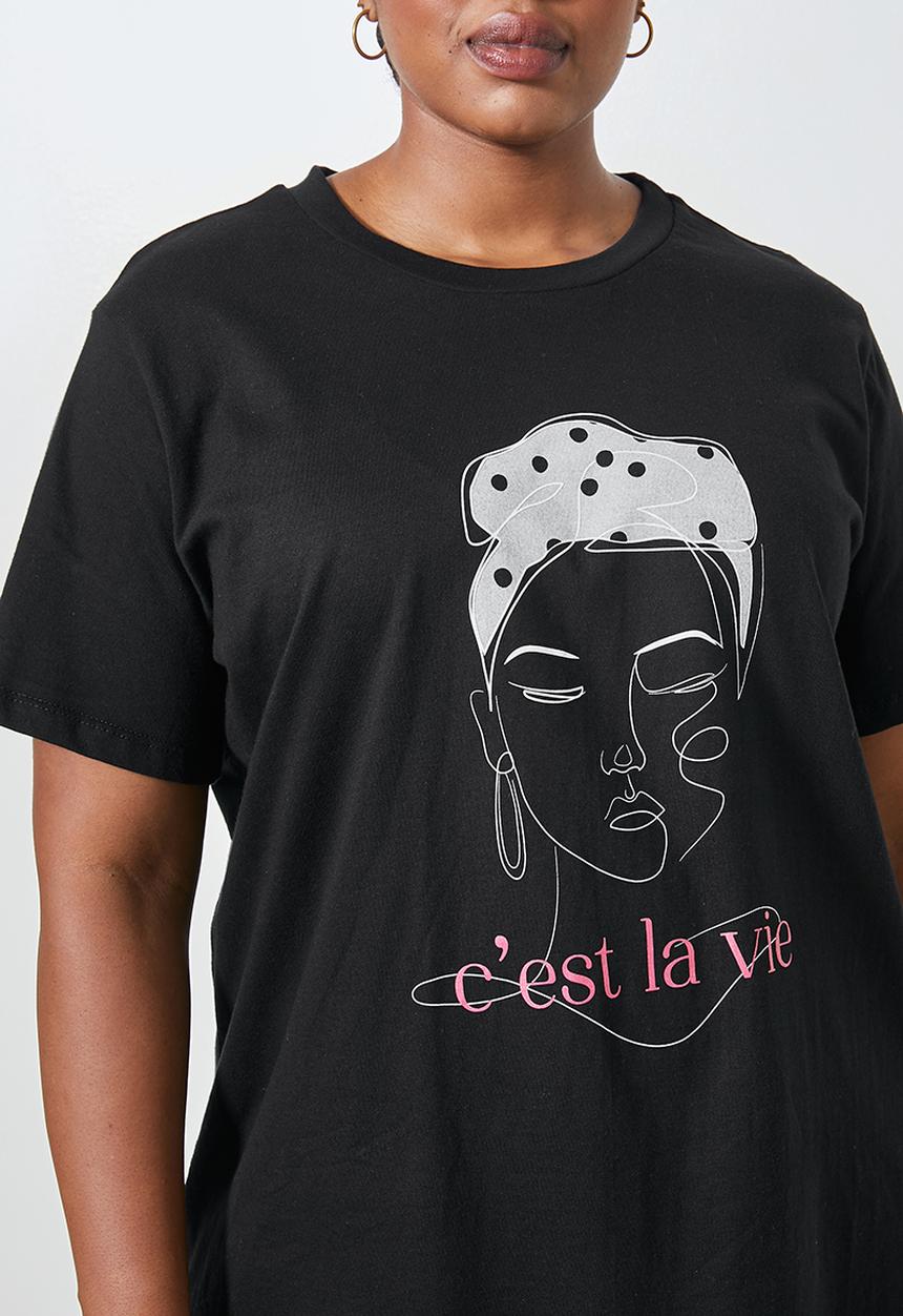 Superbalist - Slogan graphic tee - black