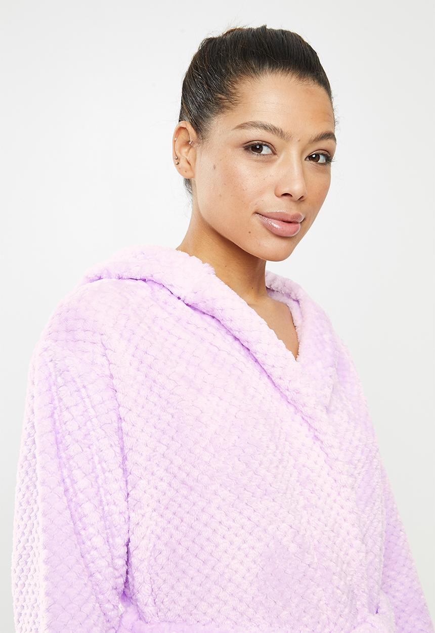 Missguided - Short fluffy super soft dressing gown - lilac
