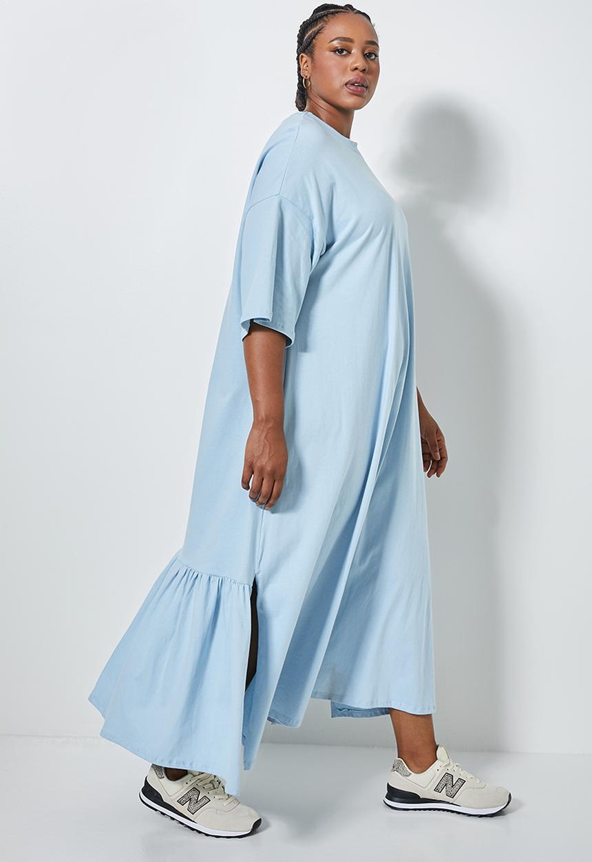 Superbalist - Tiered T-shirt dress - blue
