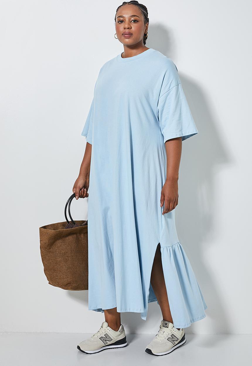 Superbalist - Tiered T-shirt dress - blue