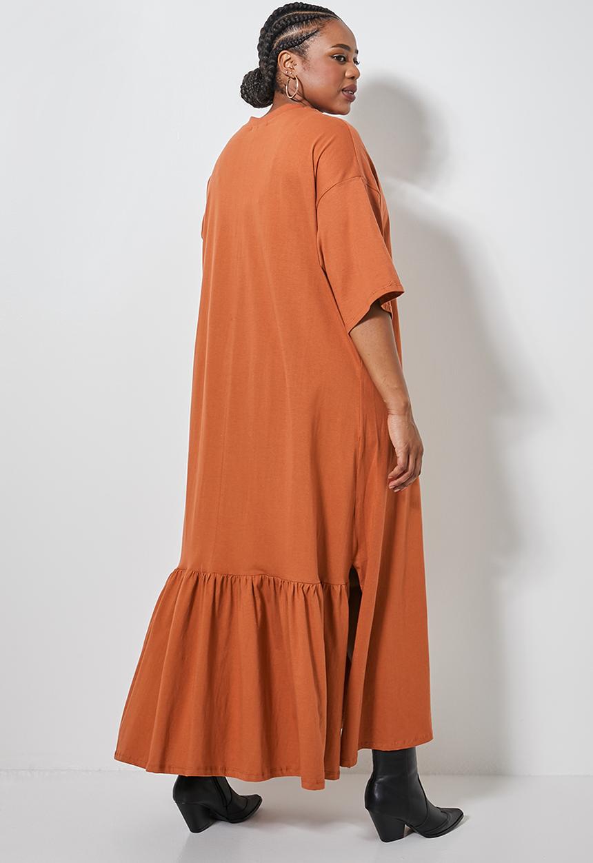 Superbalist - Tiered T-shirt dress - rust