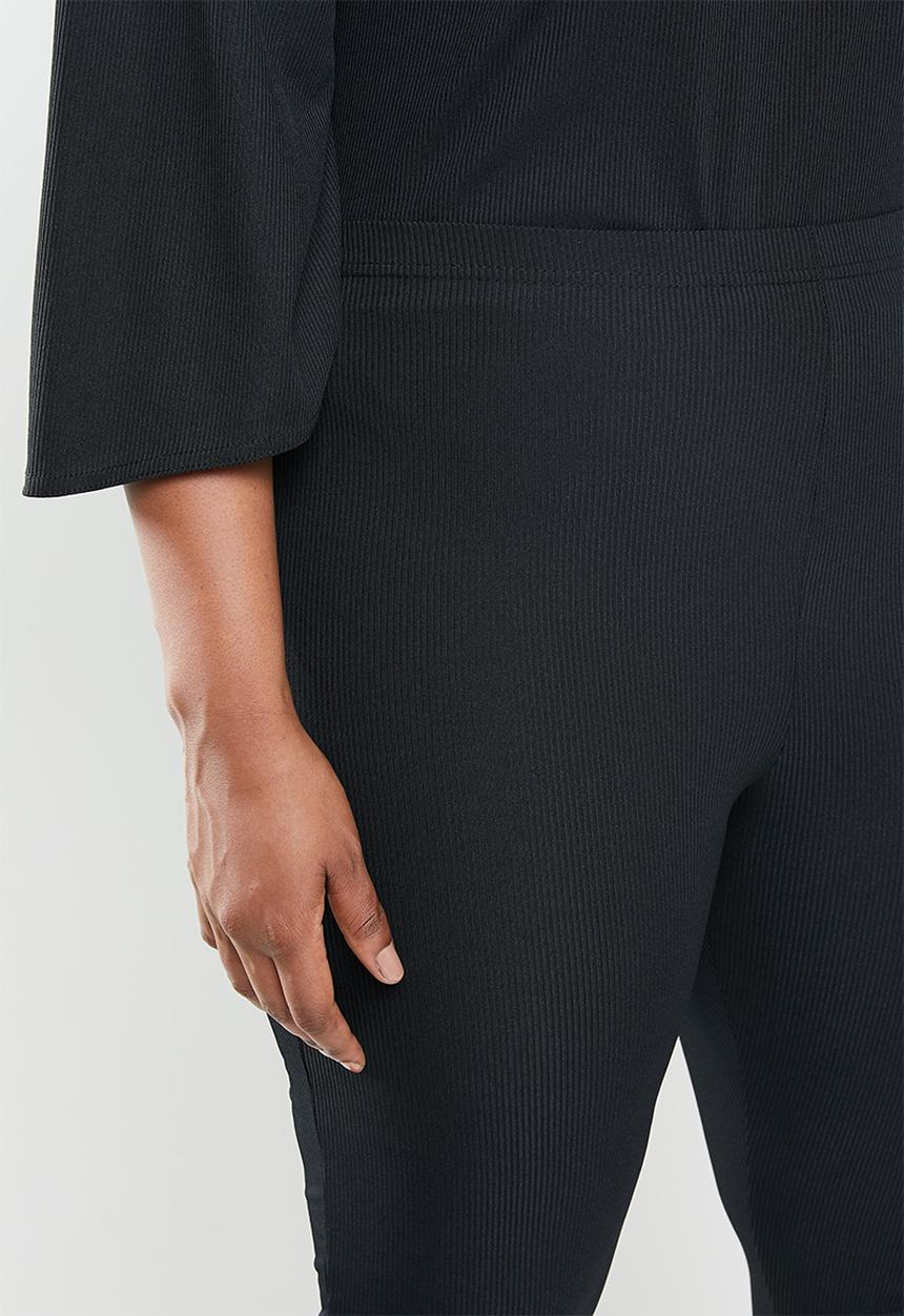Missguided - Plus size tie sleeve co ord set - black