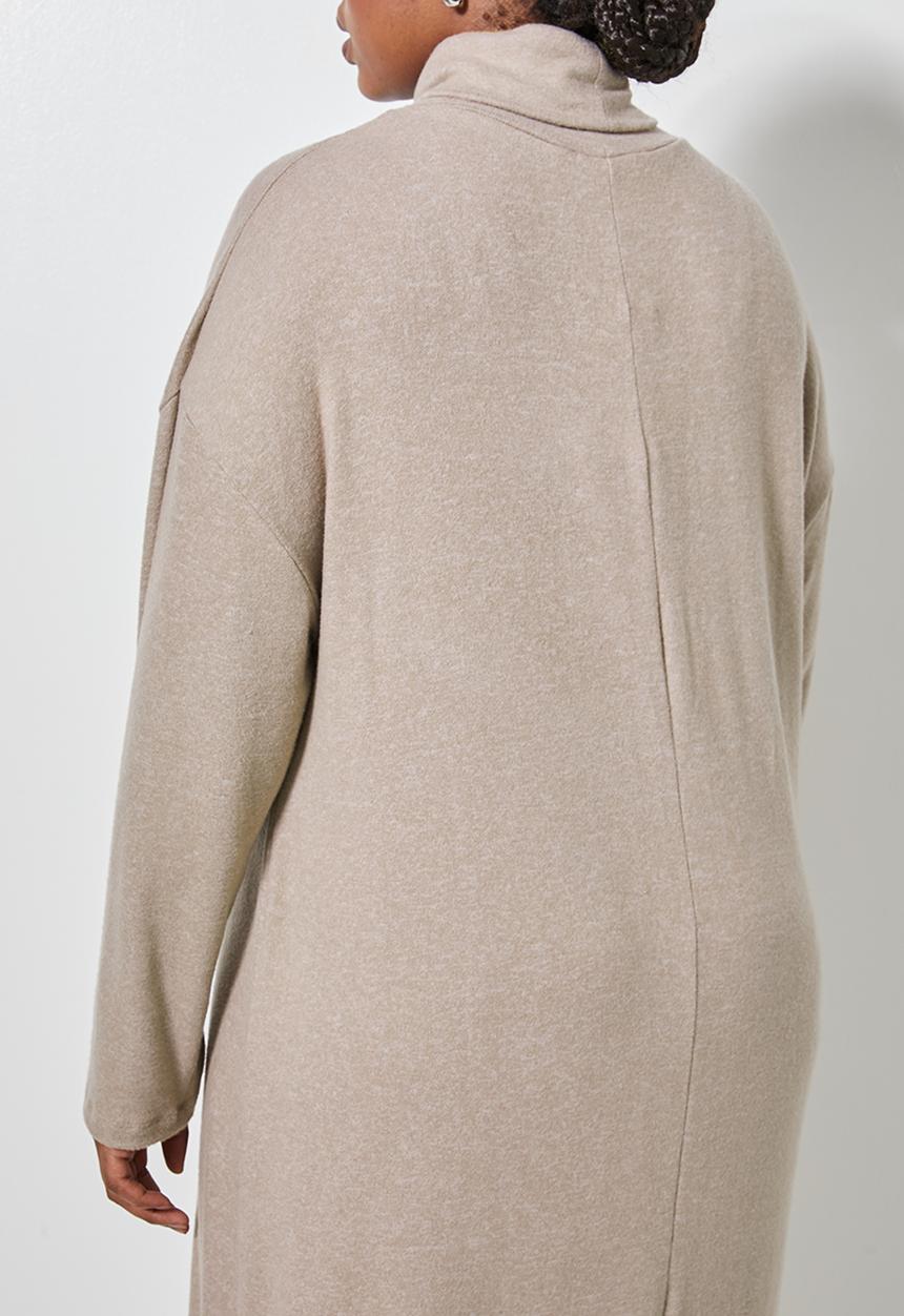 Superbalist - Dolman sleeve soft touch dress - taupe melange