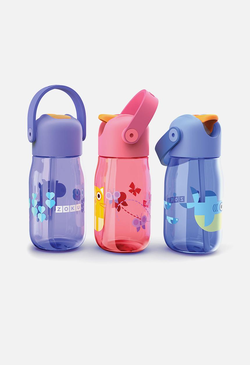 Zoku - Flip straw bottle - blue