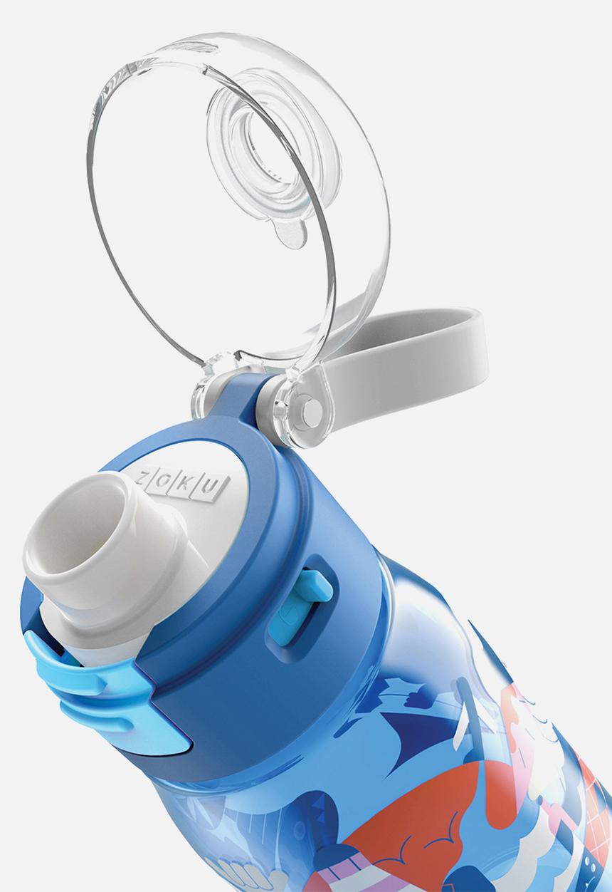 Zoku - Flip gulp bottle - blue