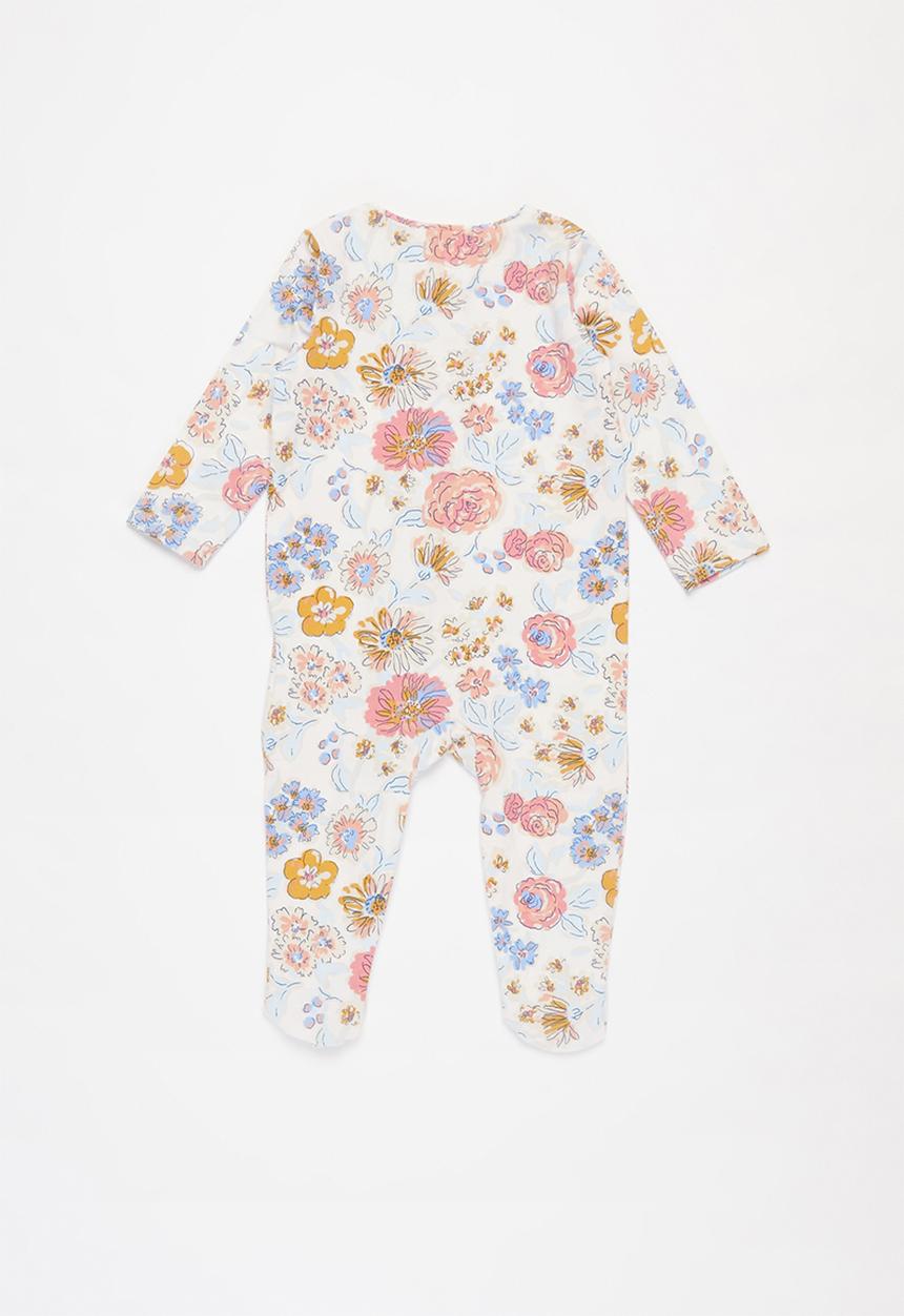 Cotton On - 2 Pack long sleeve zip romper - blue & pink