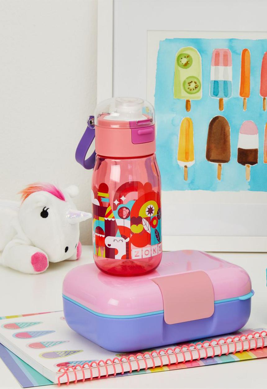 Zoku - Flip gulp bottle - pink