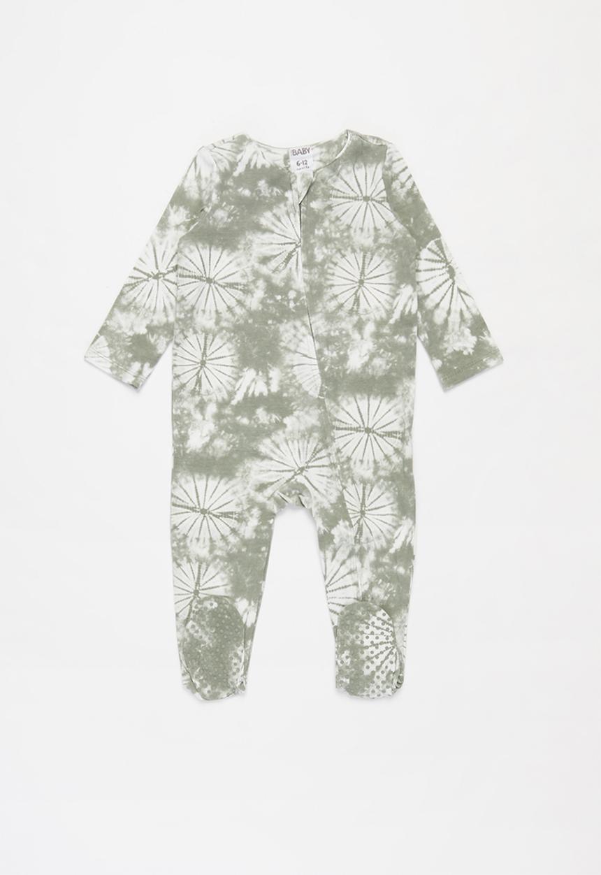 Cotton On - 2 Pack long sleeve zip romper - blue & khaki