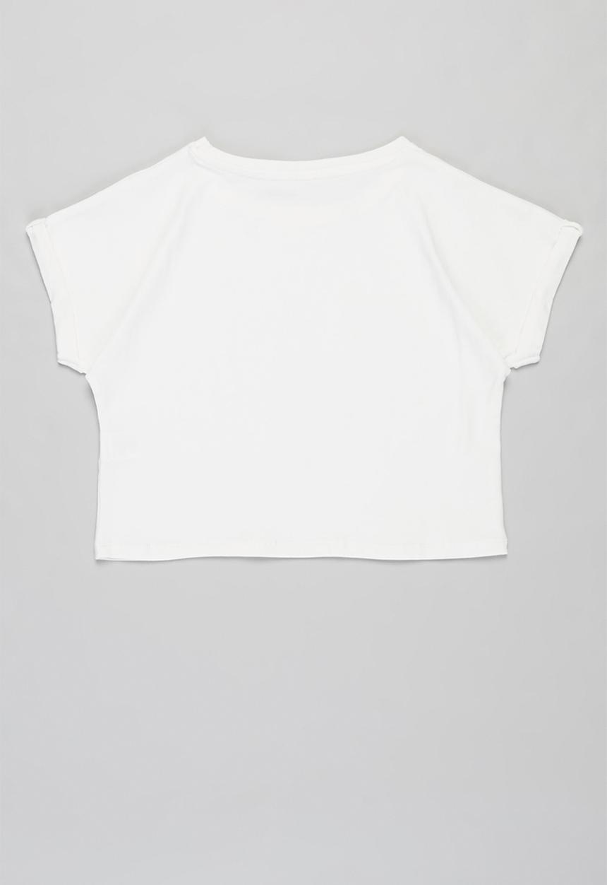 SISSY BOY - Love' foil logo top, loosely fitted - off white