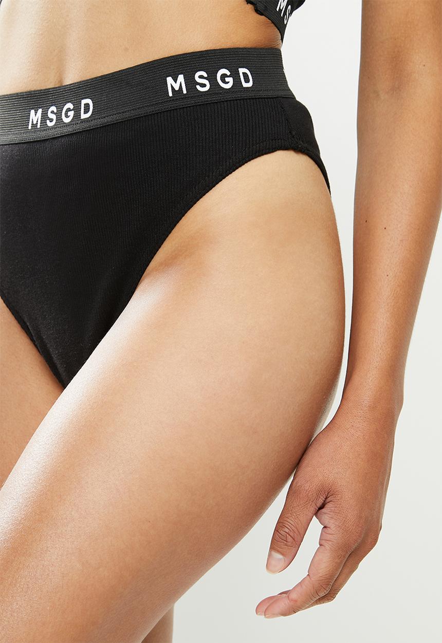 Missguided - Msgd bra high leg knickers set - black