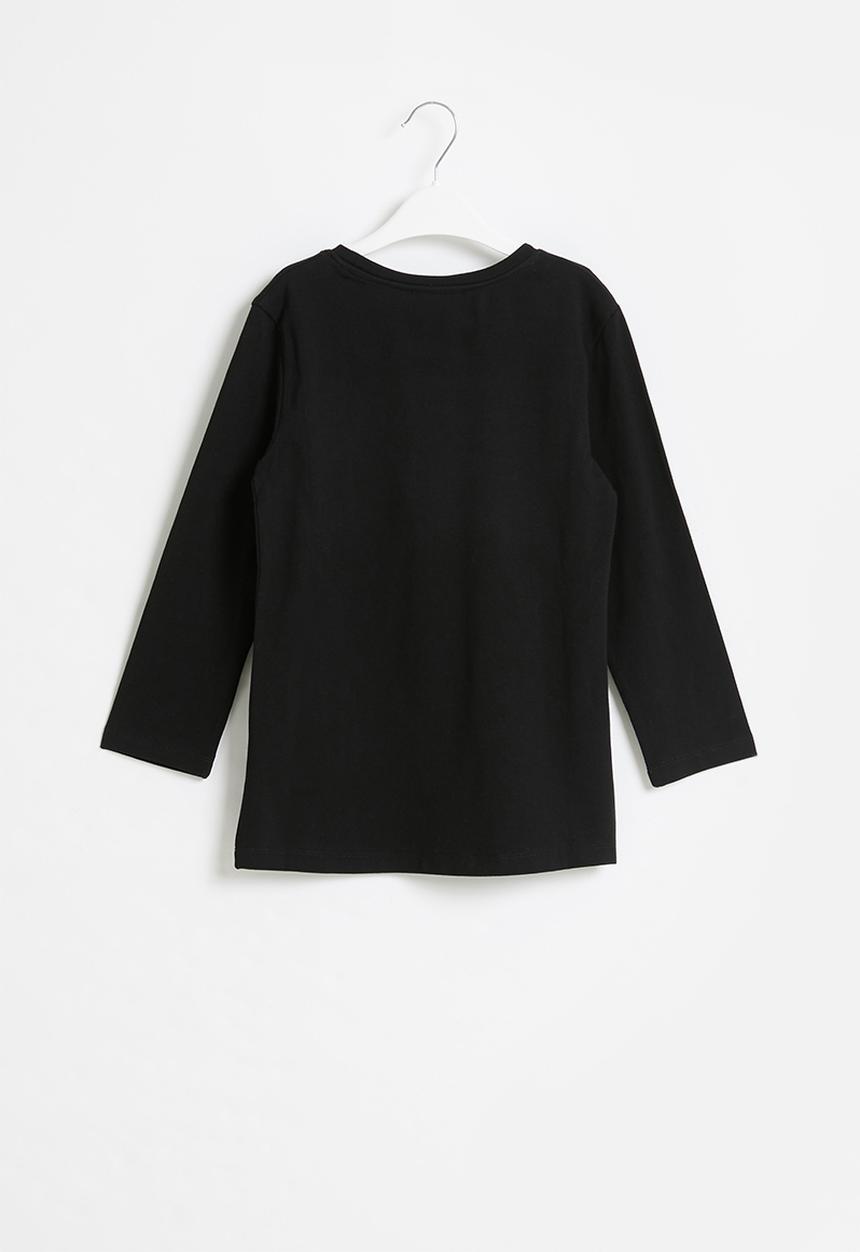 SISSY BOY - Basic 3/4 sleeve top with branded artwork - black