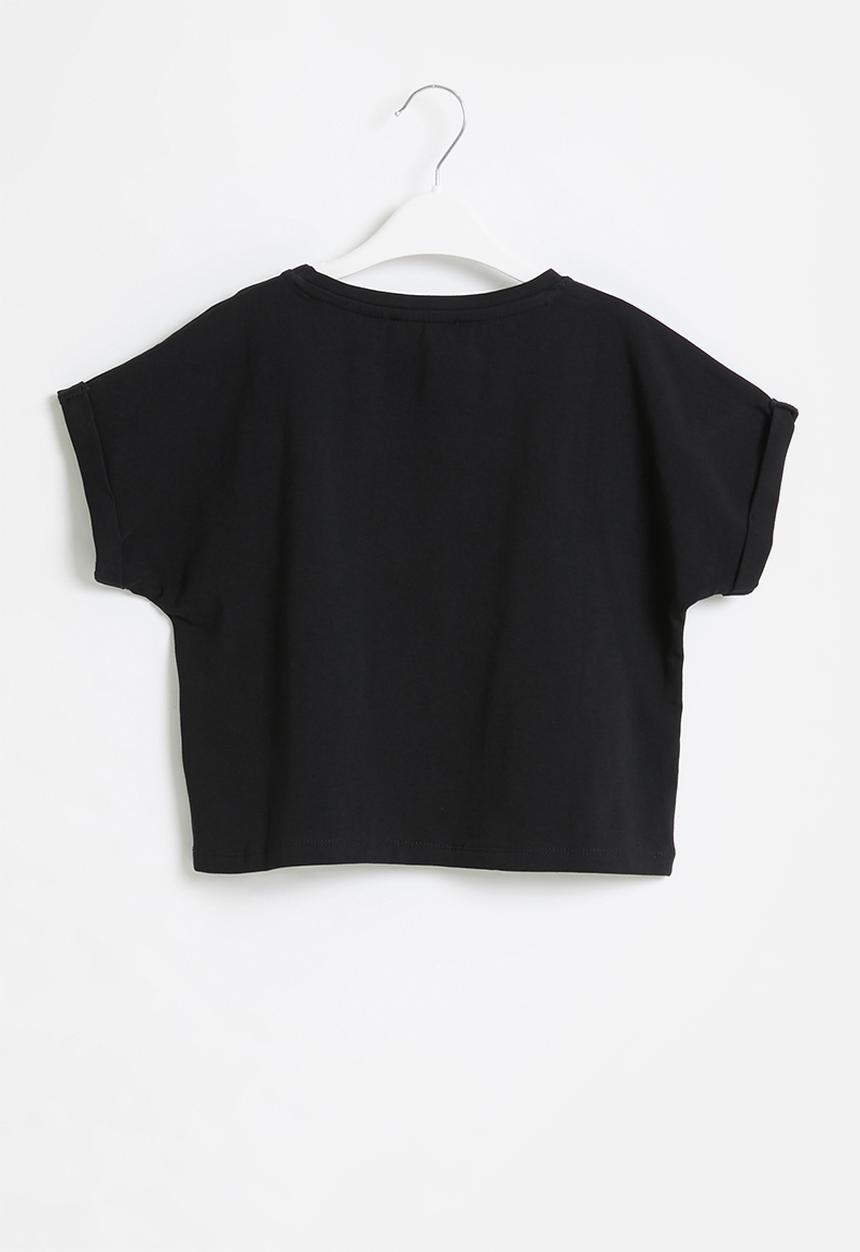 SISSY BOY - Love' foil logo top, loosely fitted - black