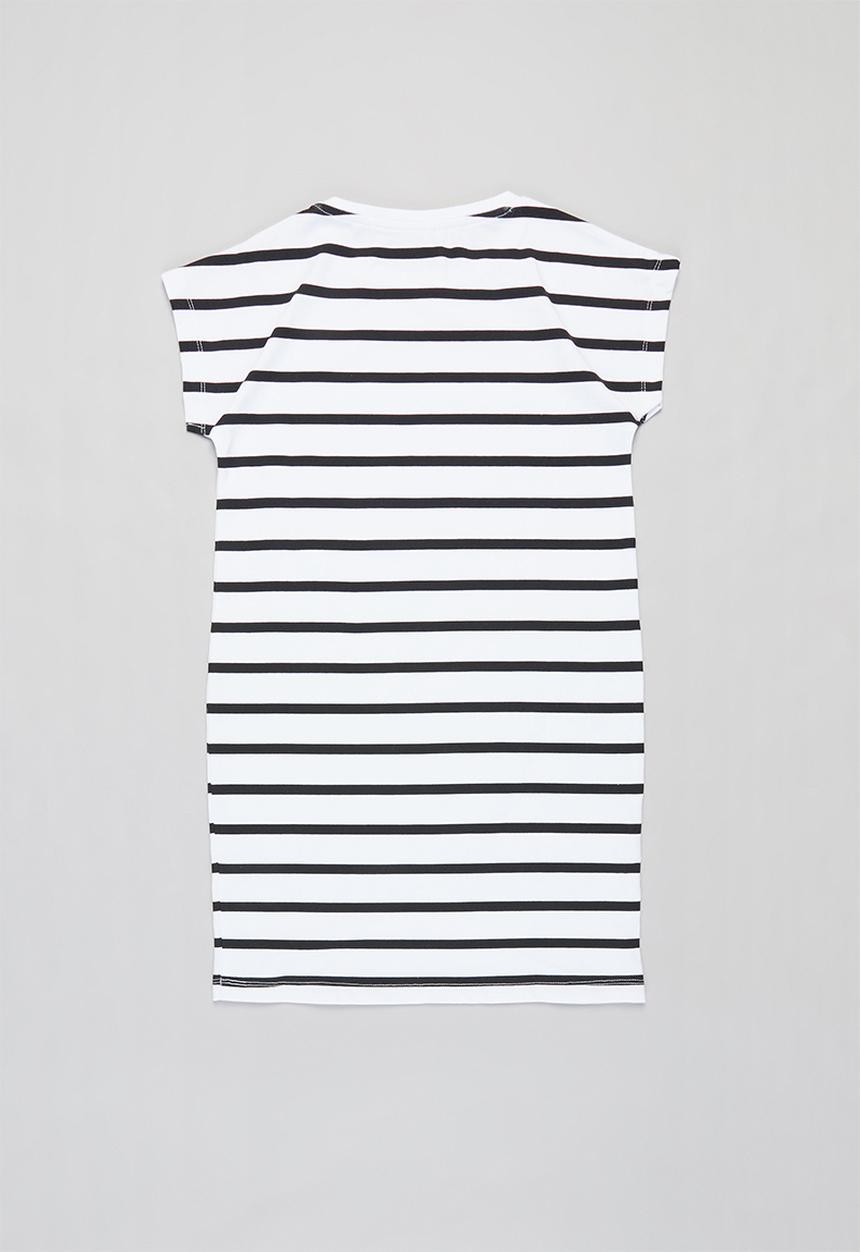 SISSY BOY - Short sleeve stripe T-shirt dress - black & white