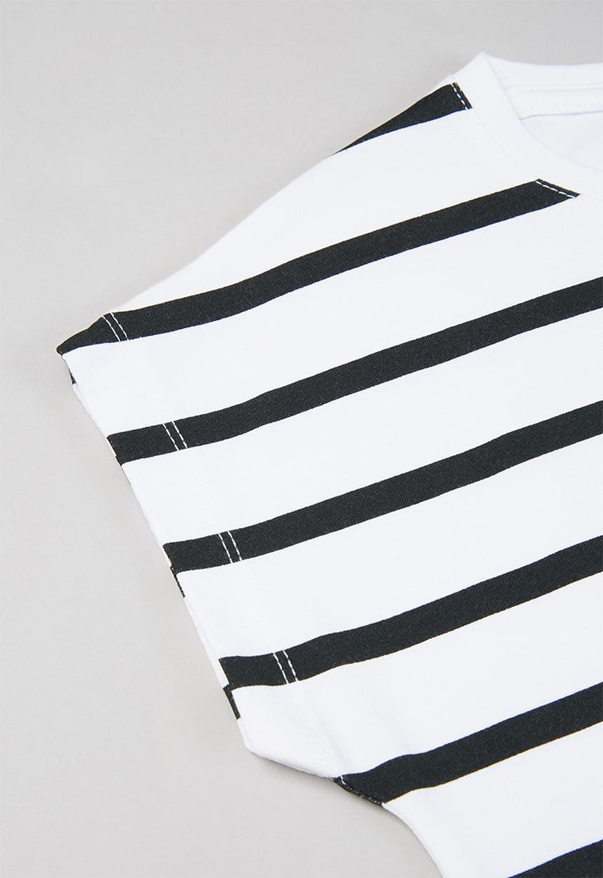 SISSY BOY - Short sleeve stripe T-shirt dress - black & white