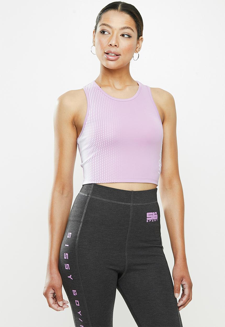 SISSY BOY - Crop racer back top - lilac