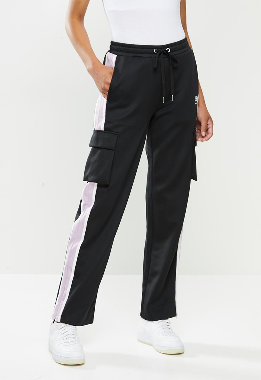 SISSY BOY - Track pants with zippable ankle areas - black & lilac