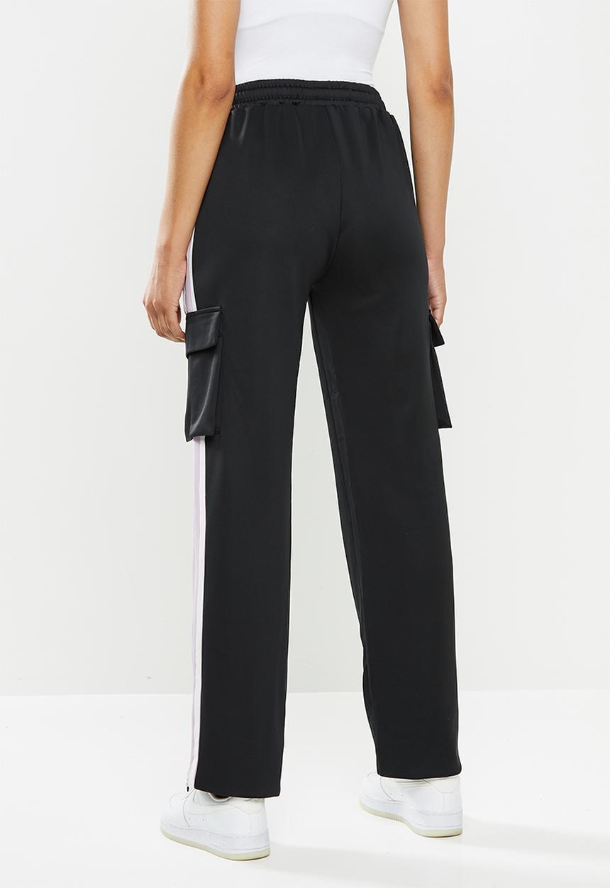 SISSY BOY - Track pants with zippable ankle areas - black & lilac