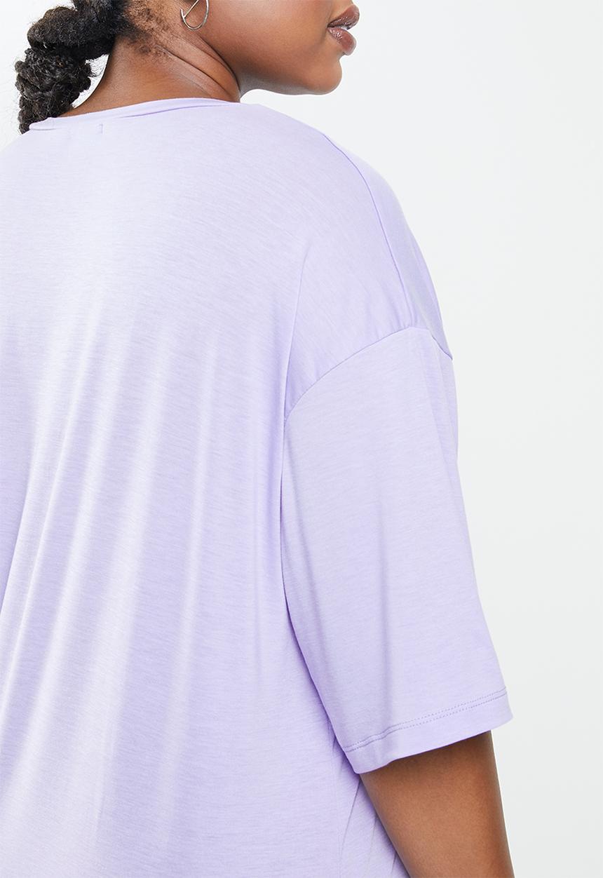 Cotton On - Curve active boyfriend tee - lilac 