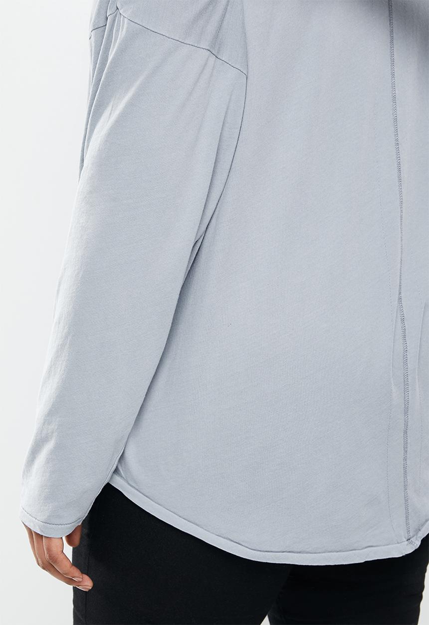 Cotton On - Curve Kyle oversized long sleeve top - grey 