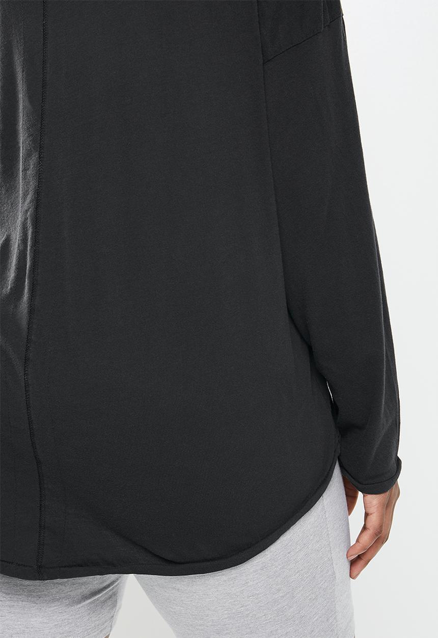 Cotton On - Curve Kyle oversized long sleeve top - washed black