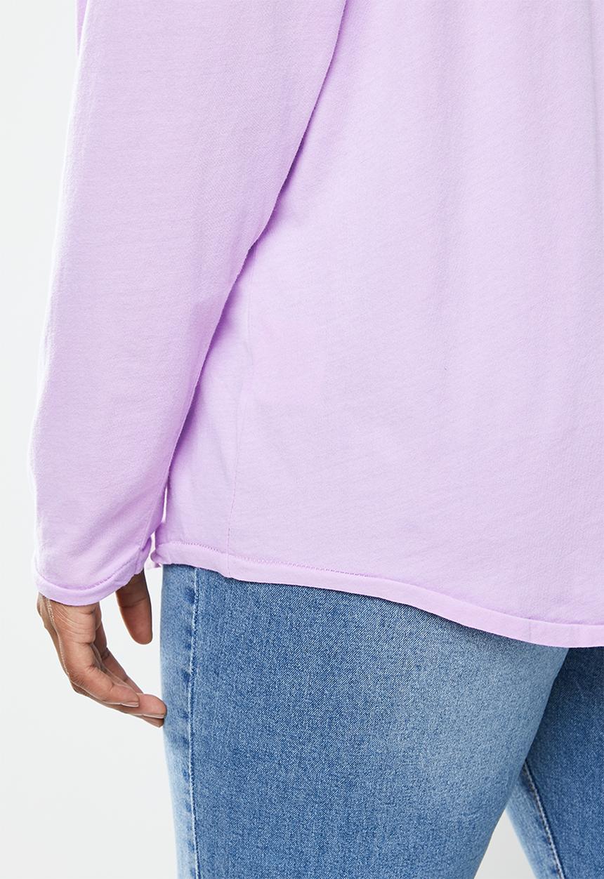 Cotton On - Curve Kyle oversized long sleeve top - lilac