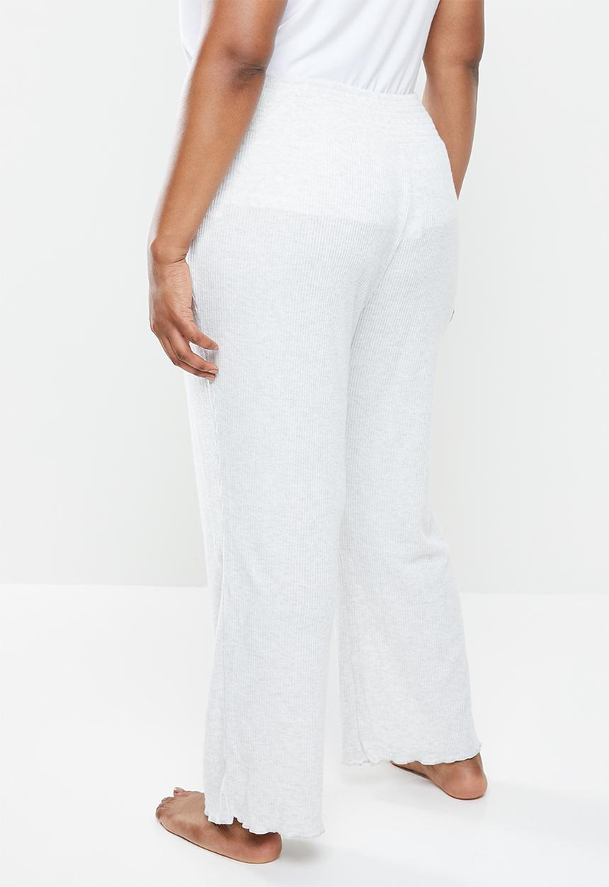 Cotton On - Curve super soft rib lounge pant - grey 