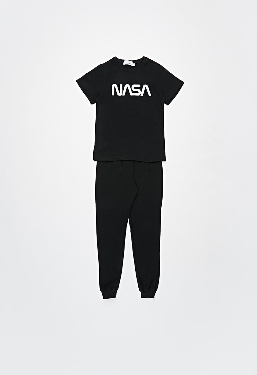 Superbalist - Nasa boys top & pants pj - black 