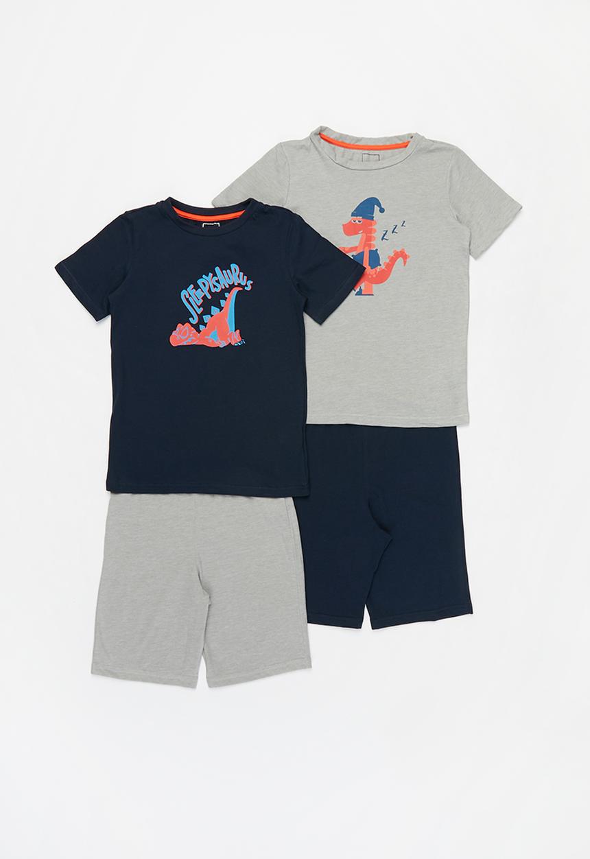 Pop Candy - Younger boys 2 pack pj sets - multi