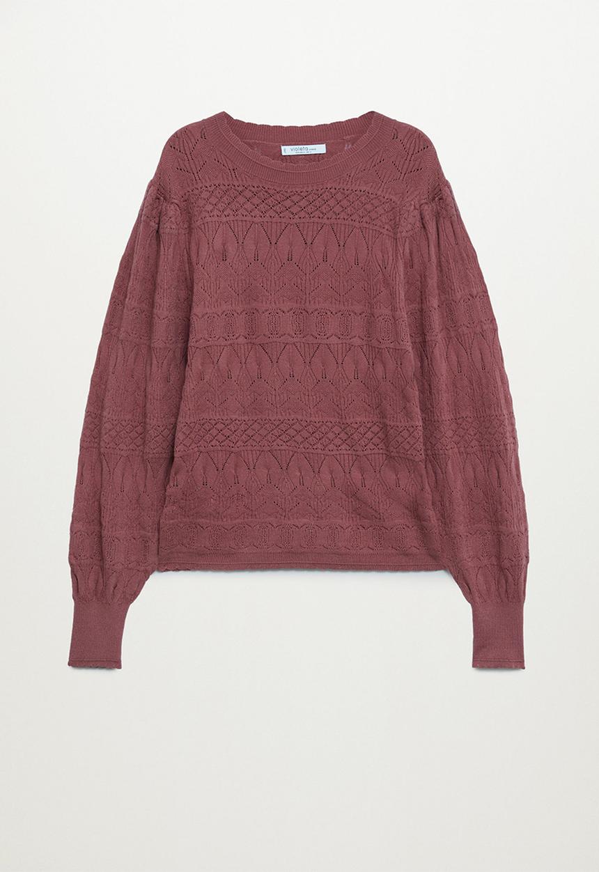 Violeta by Mango - Plus Sweater portman - burgundy