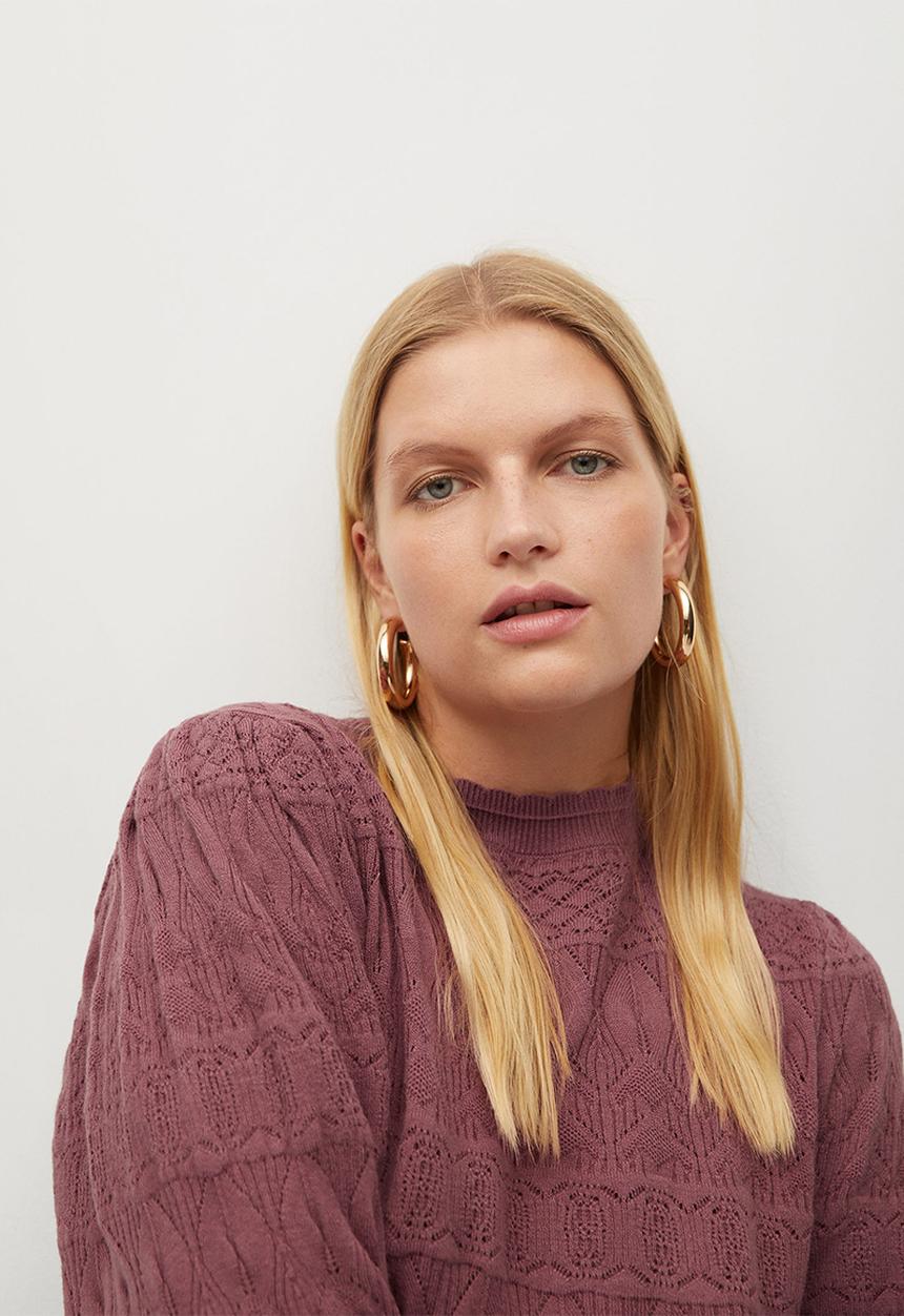 Violeta by Mango - Plus Sweater portman - burgundy