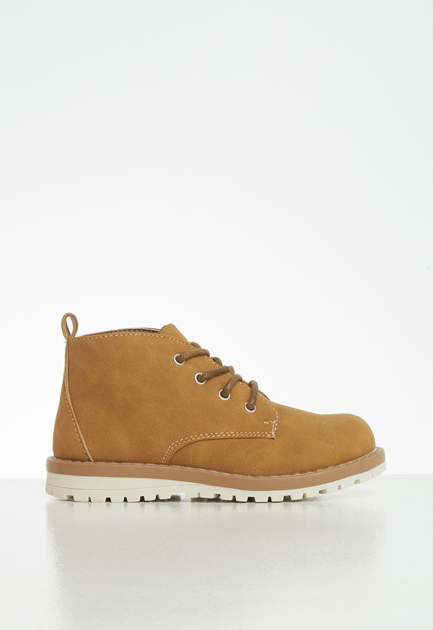MINOTI - Boys nubuck boot - brown
