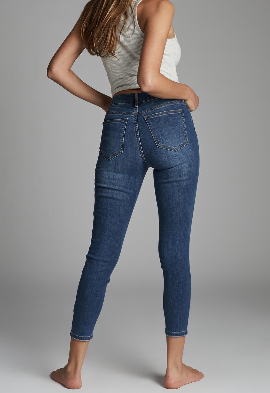 Cotton On - Mid rise cropped skinny jean - blue 