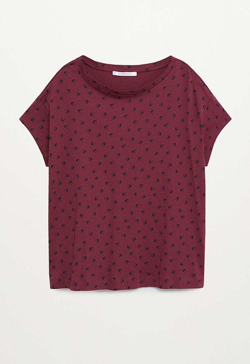 Violeta by Mango - Plus T-shirt easypri - dark red