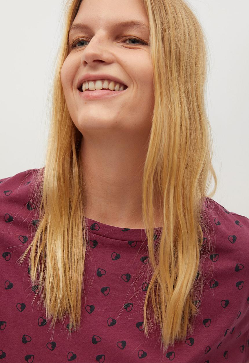 Violeta by Mango - Plus T-shirt easypri - dark red