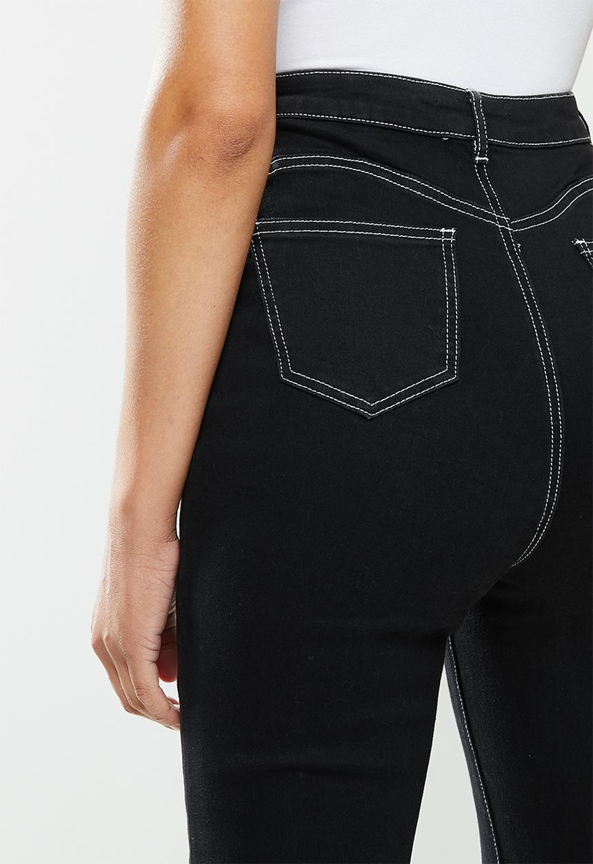 Missguided - Contrast stitch sinner skinny jean - blue