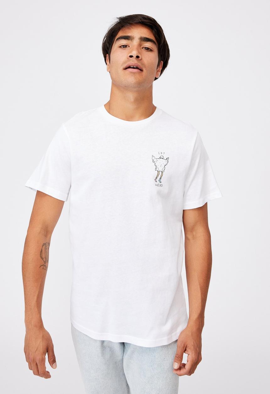 Cotton On - Tbar art T-shirt - white