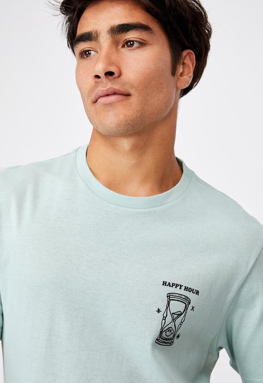 Cotton On - Tbar art T-shirt - mist blue