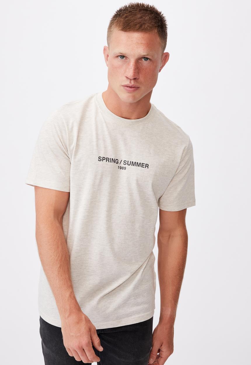 Cotton On - Tbar text T-shirt - neutral 