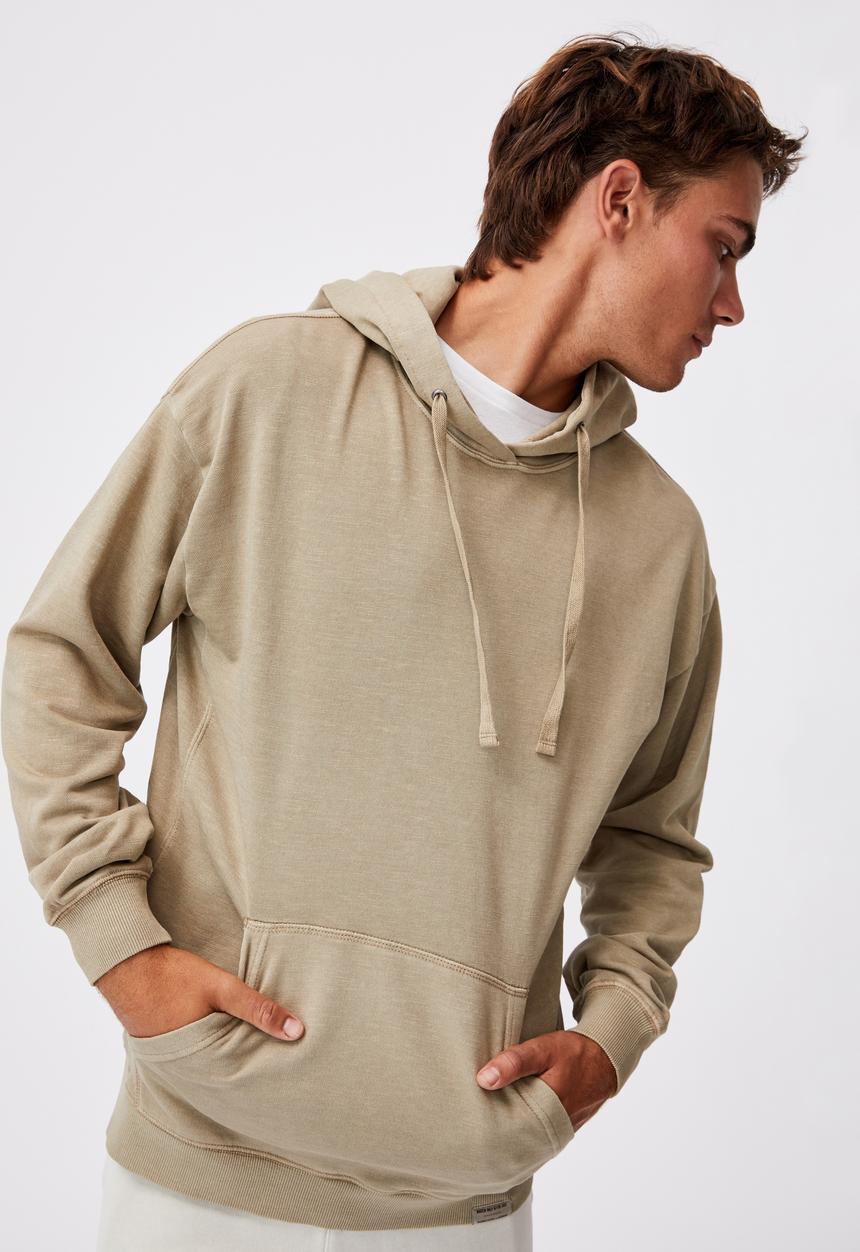 Cotton On - Pigment dyed oversized pullover - gravel stone