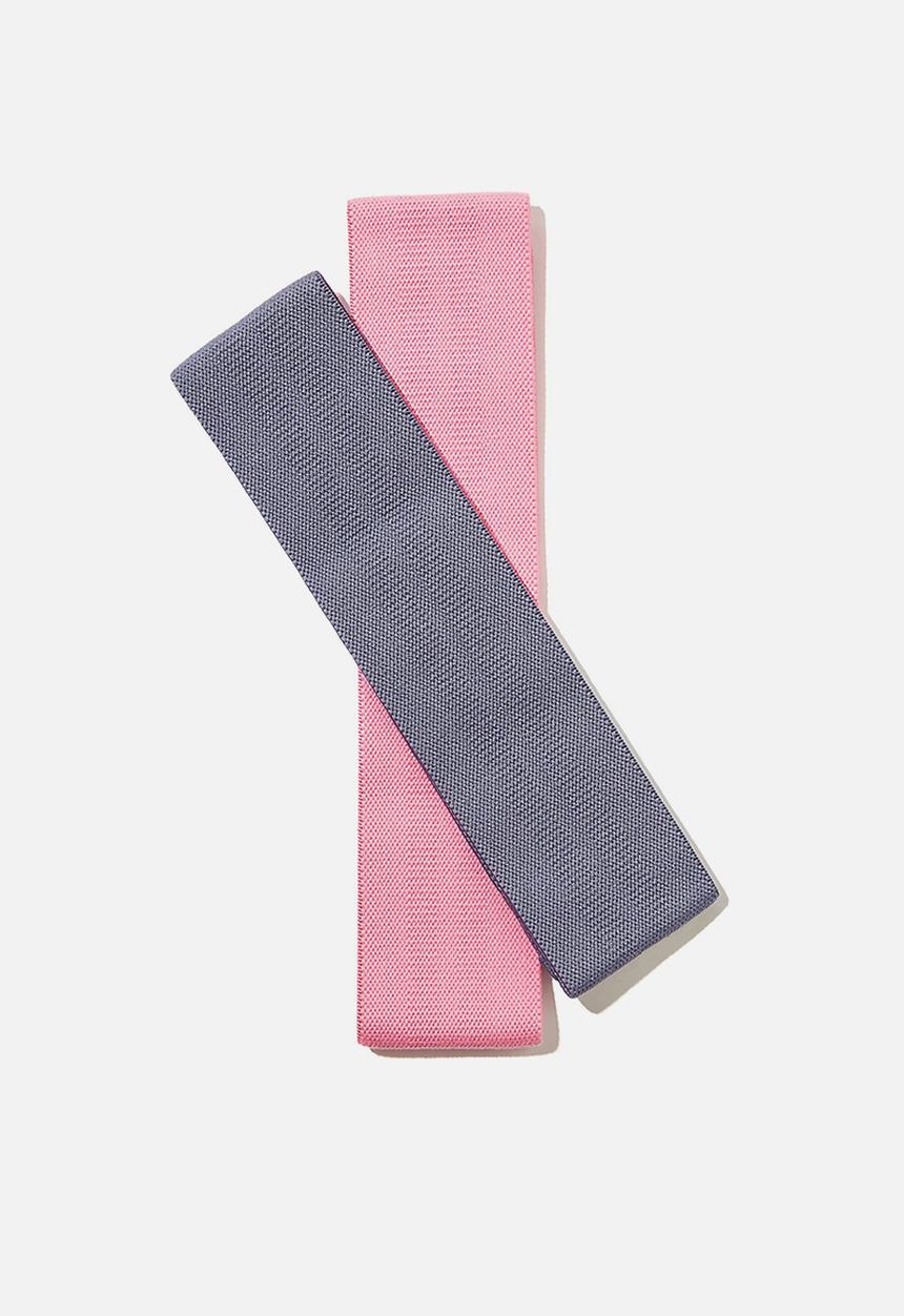 Cotton On - Elastic resistance bands 2 pack - blue fog & aurora pink