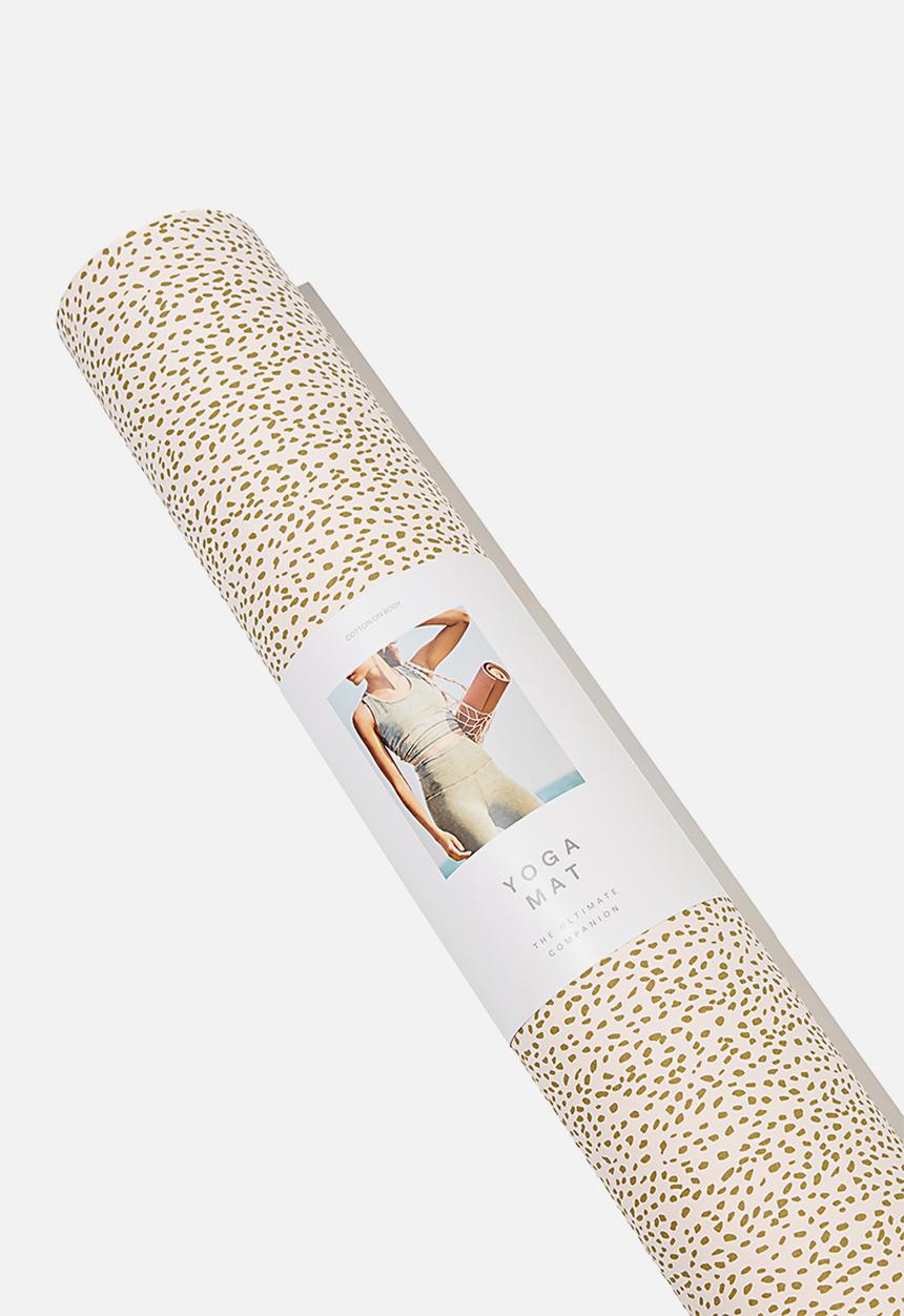 Cotton On - Printed yoga mat - pretty pink speckle