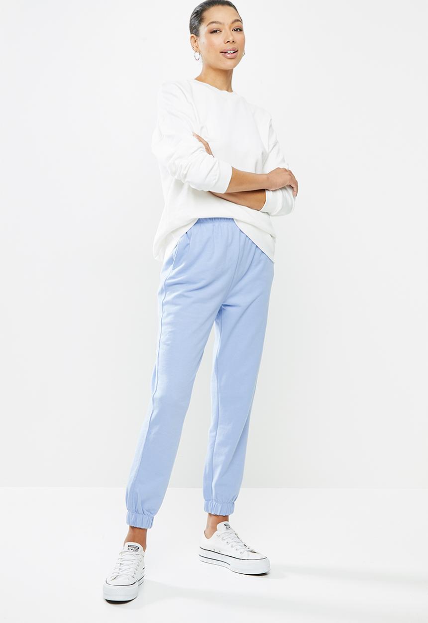 Cotton On - High waist track pants -  blue