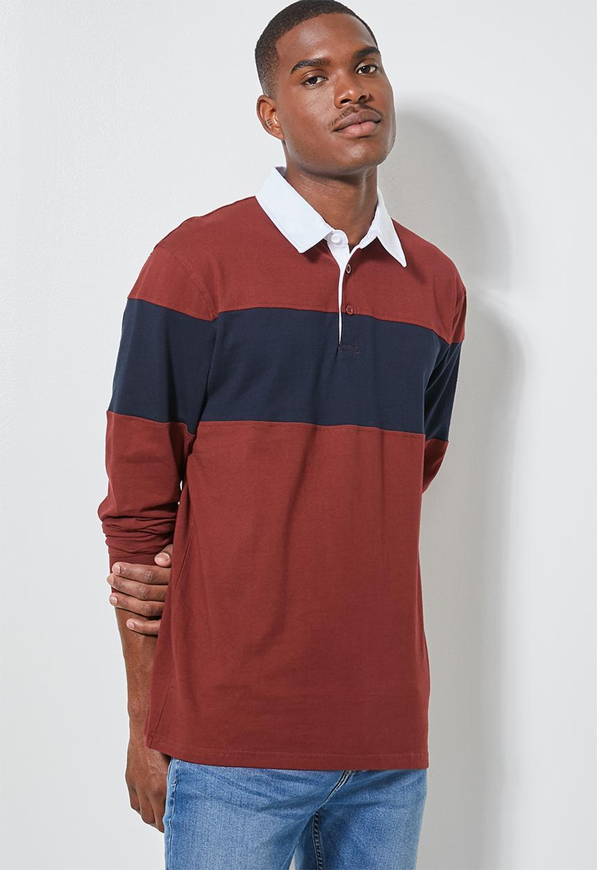 Superbalist - Rugby jersey - burgundy & navy 