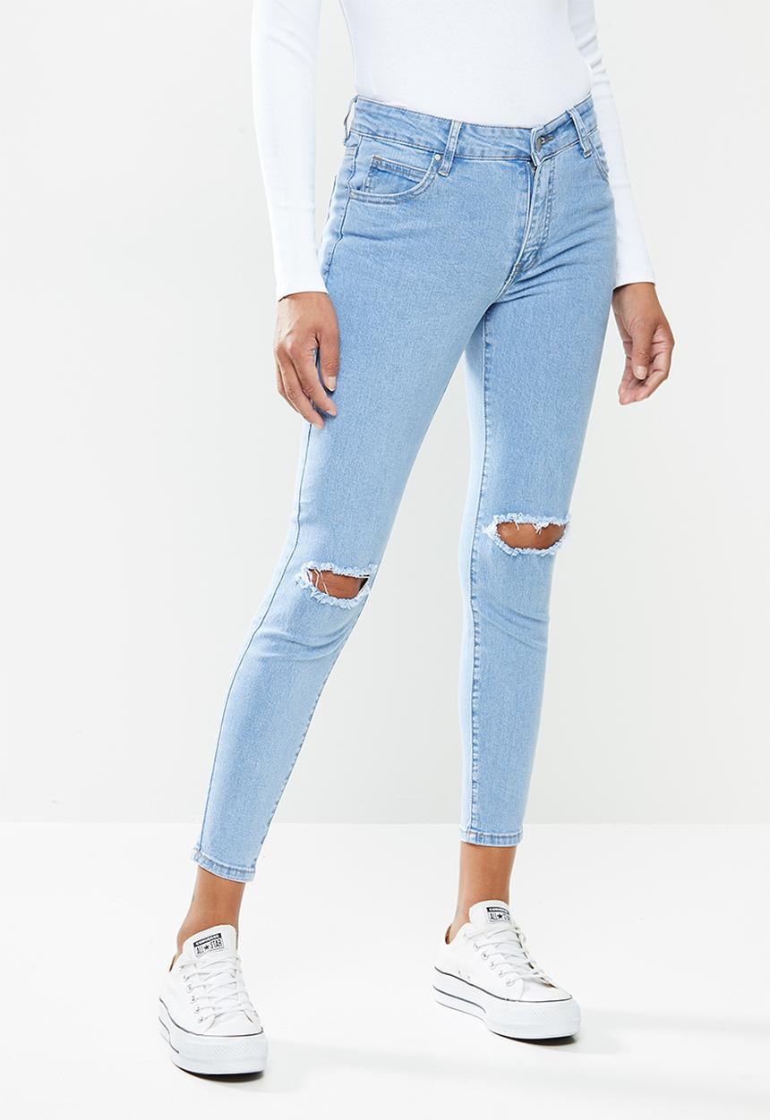 Cotton On - Mid rise cropped skinny jeans - blue