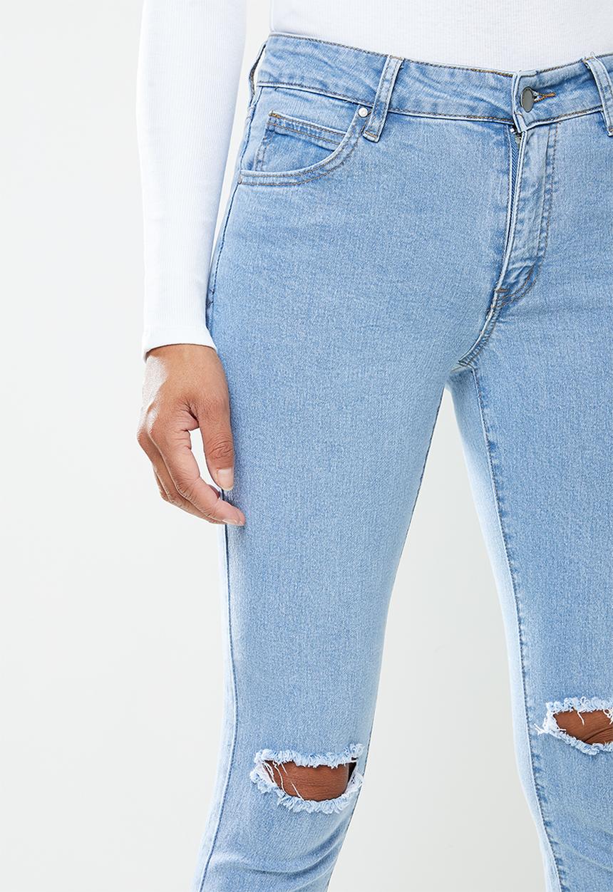 Cotton On - Mid rise cropped skinny jeans - blue